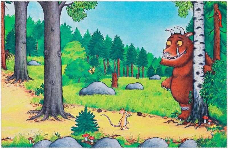 DER GRÜFFELO Kinderteppich "Mouselo GR-0170" rechteckig 6 mm Höhe aktueller Grüffelo Teppich, Kurzflor mit hohem Baumwollanteil von Der Grüffelo