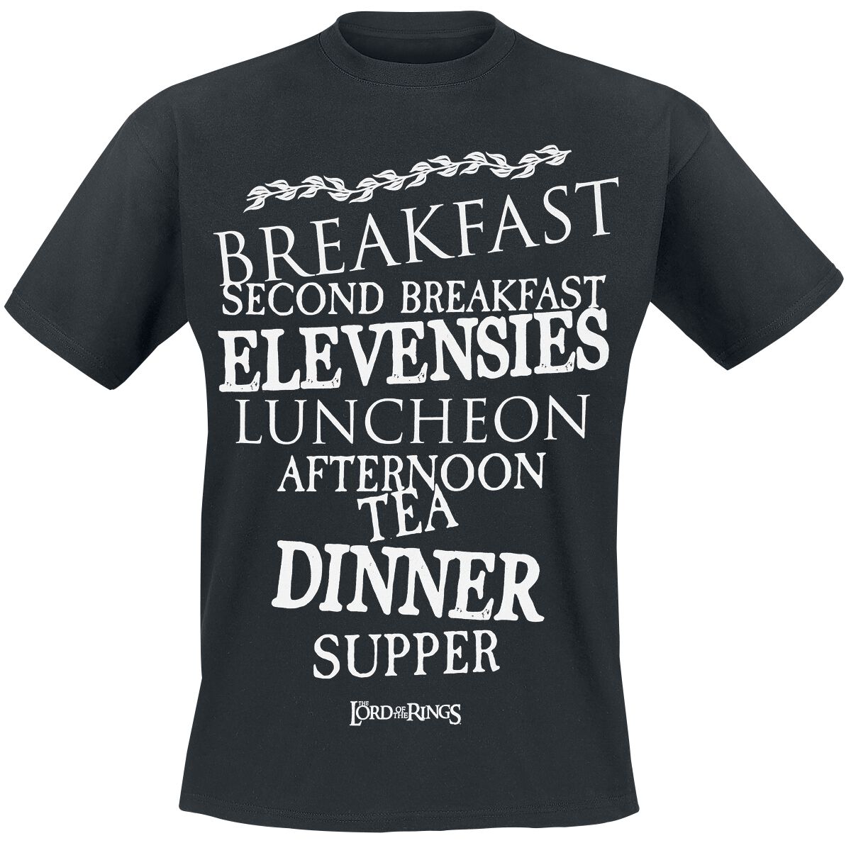 Der Herr der Ringe Hobbit Meals T-Shirt schwarz in XXL von Der Herr der Ringe