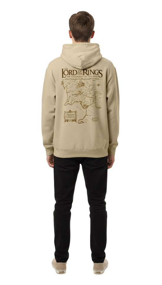 Der Herr der Ringe Hoodie Middle Earth Map Hoodie The Lord of The Rings von Der Herr der Ringe