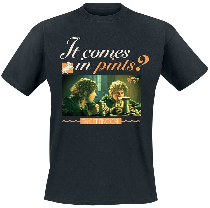 Der Herr der Ringe It Comes In Pints? T-Shirt schwarz in 3XL von Der Herr der Ringe