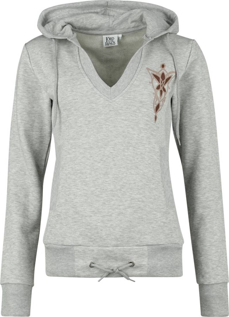 Der Herr der Ringe Kapuzenpullover - Arwen & Aragorn - S bis XXL - für Damen - Größe XL - grau  - EMP exklusives Merchandise! von Der Herr der Ringe