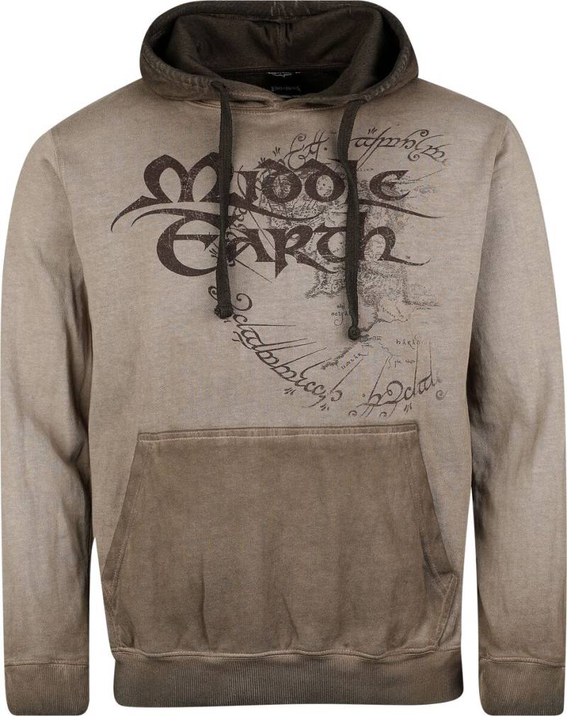 Der Herr der Ringe Kapuzenpullover - Middle Earth - S bis XXL - für Damen - Größe XXL - grau  - EMP exklusives Merchandise! von Der Herr der Ringe