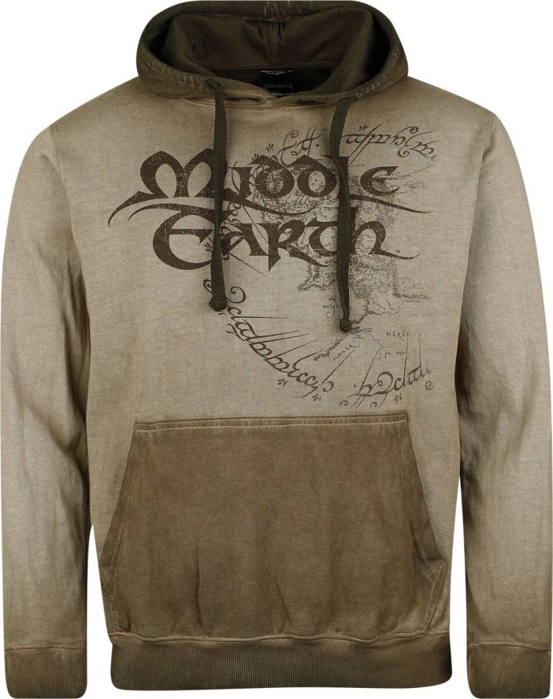 Der Herr der Ringe Kapuzenpullover - Middle Earth - S bis XXL - für Männer - Größe M - hellgrün  - EMP exklusives Merchandise! von Der Herr der Ringe