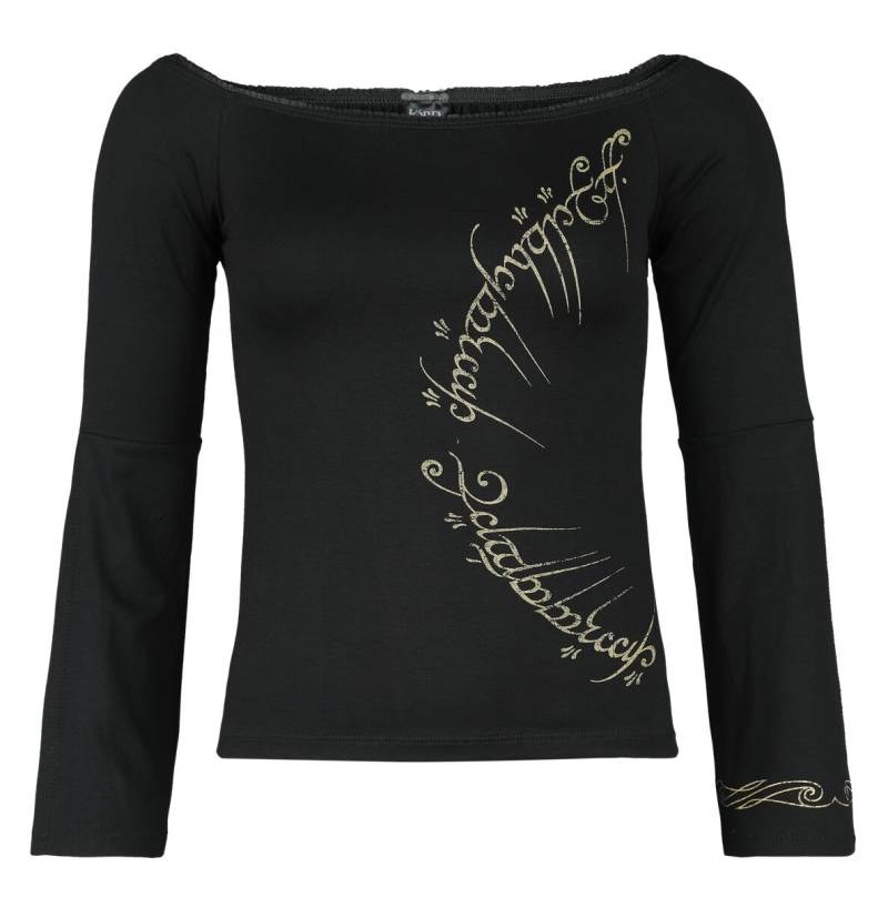 Der Herr der Ringe Langarmshirt - Ring Inscription - S bis XXL - für Damen - Größe S - schwarz  - EMP exklusives Merchandise! von Der Herr der Ringe