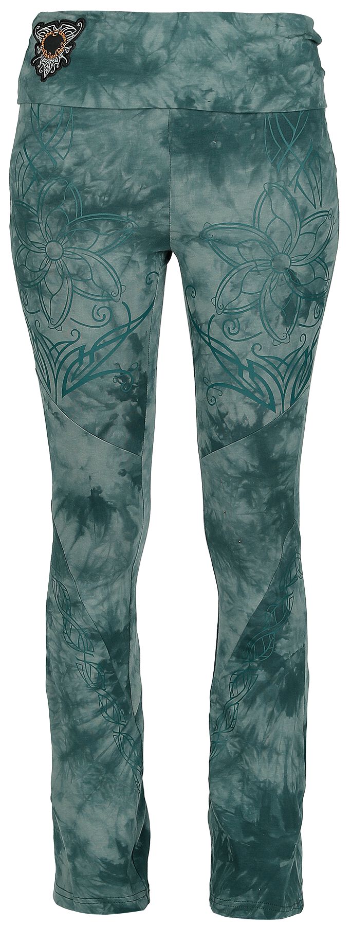 Der Herr der Ringe Leggings - Mirkwood Elven Collection: Bootcut Leggings - S bis XXL - für Damen - Größe M - grün  - EMP exklusives Merchandise! von Der Herr der Ringe