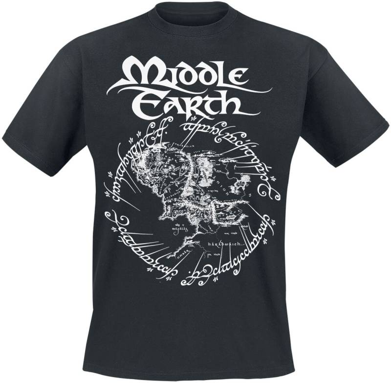 Der Herr der Ringe Middle Earth T-Shirt schwarz in L von Der Herr der Ringe