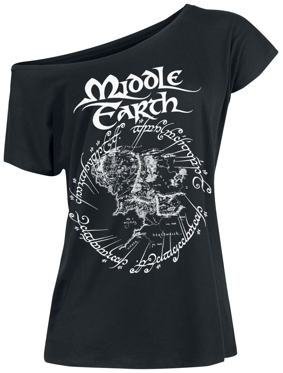 Der Herr der Ringe Middle Earth T-Shirt schwarz in M von Der Herr der Ringe