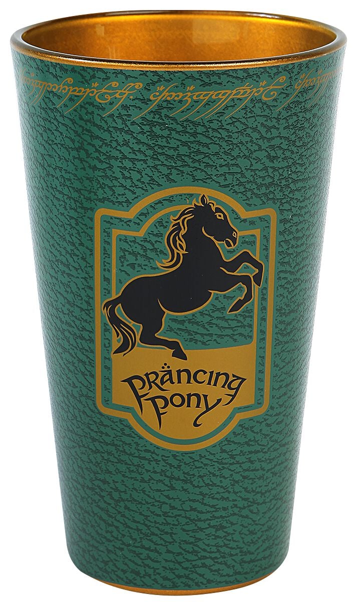 Der Herr der Ringe Prancing Pony Trinkglas grün von Der Herr der Ringe