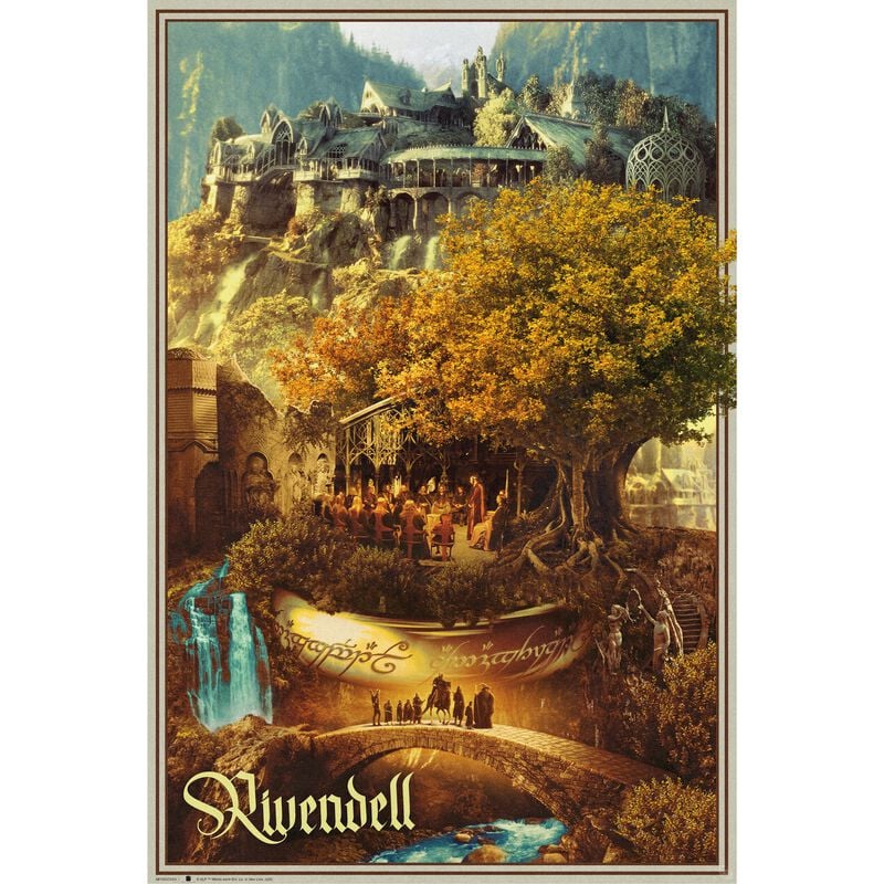 Der Herr der Ringe Rivendell Poster multicolor von Der Herr der Ringe