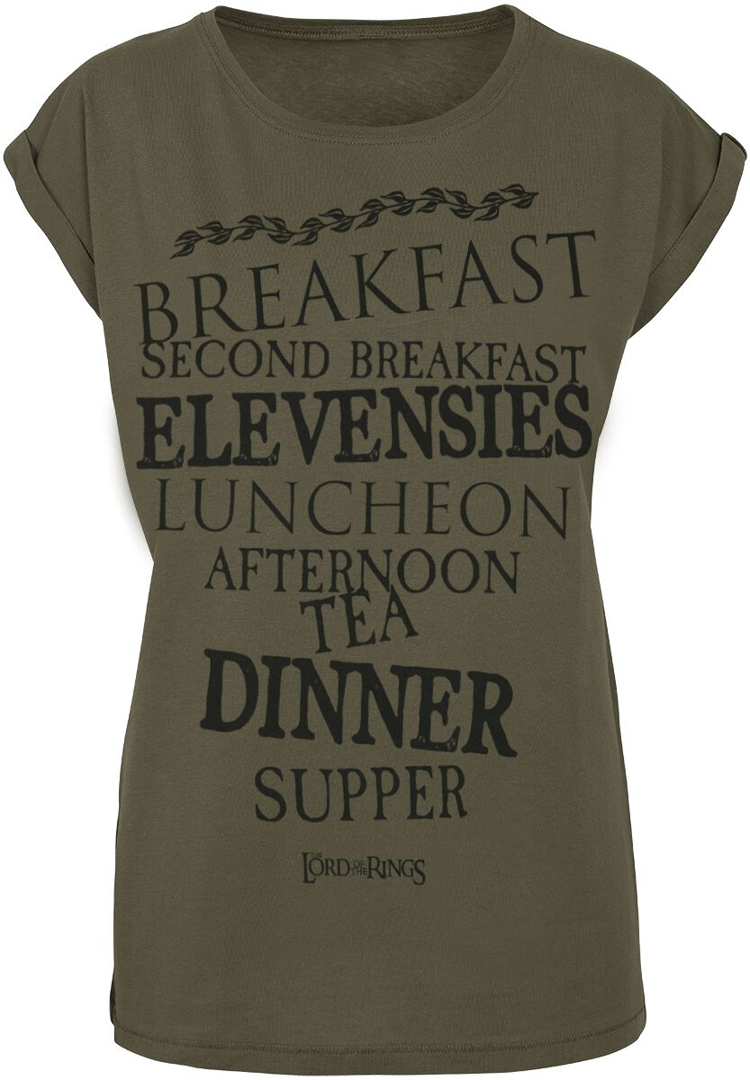 Der Herr der Ringe Shire Food T-Shirt oliv in L von Der Herr der Ringe