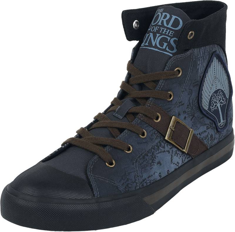 Der Herr der Ringe Sneaker high - Rohan Gondor Map - EU37 bis EU39 - Größe EU38 - blau  - EMP exklusives Merchandise! von Der Herr der Ringe