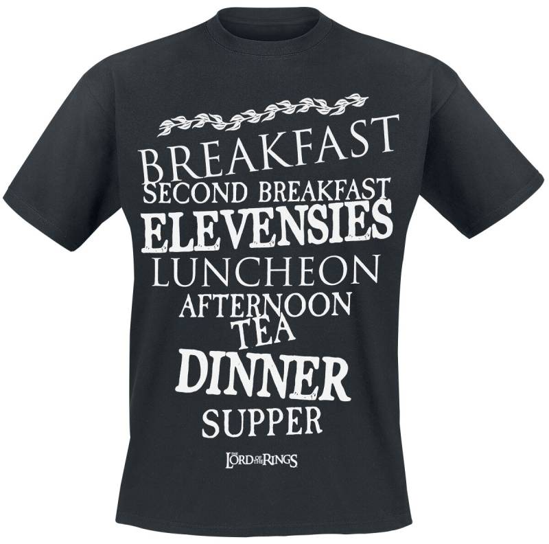 Der Herr der Ringe T-Shirt - Hobbit Meals - S bis 4XL - für Männer - Größe XL - schwarz  - EMP exklusives Merchandise! von Der Herr der Ringe