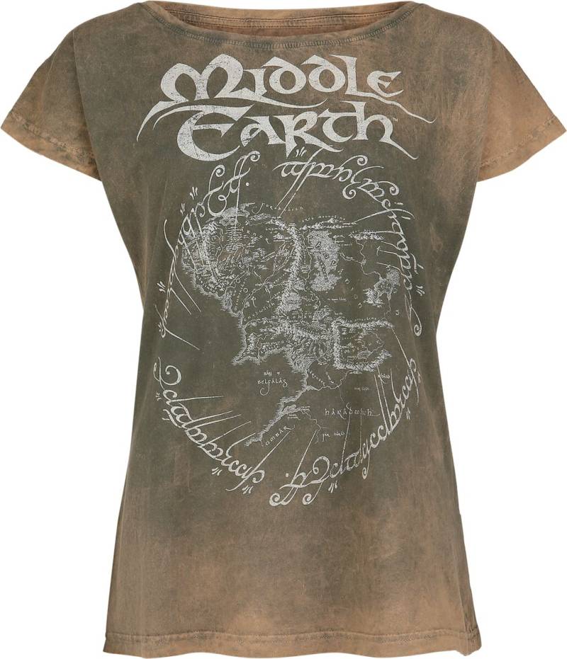 Der Herr der Ringe T-Shirt - Middle Earth - S bis 4XL - für Damen - Größe M - beige  - EMP exklusives Merchandise! von Der Herr der Ringe