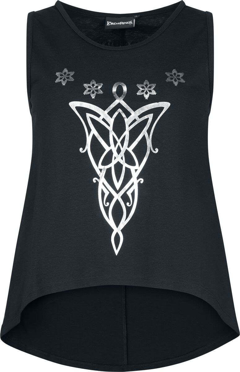 Der Herr der Ringe Tank-Top - Arwens Abendstern - M bis XXL - für Damen - Größe XL - schwarz  - EMP exklusives Merchandise! von Der Herr der Ringe