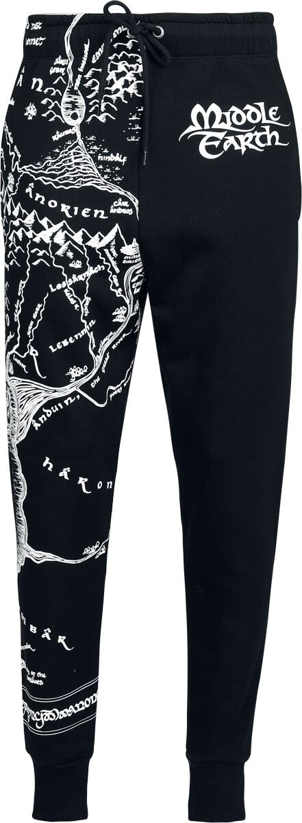 Der Herr der Ringe Trainingshose - Gondor / Rohan Map - S bis 3XL - für Männer - Größe XXL - schwarz  - EMP exklusives Merchandise! von Der Herr der Ringe