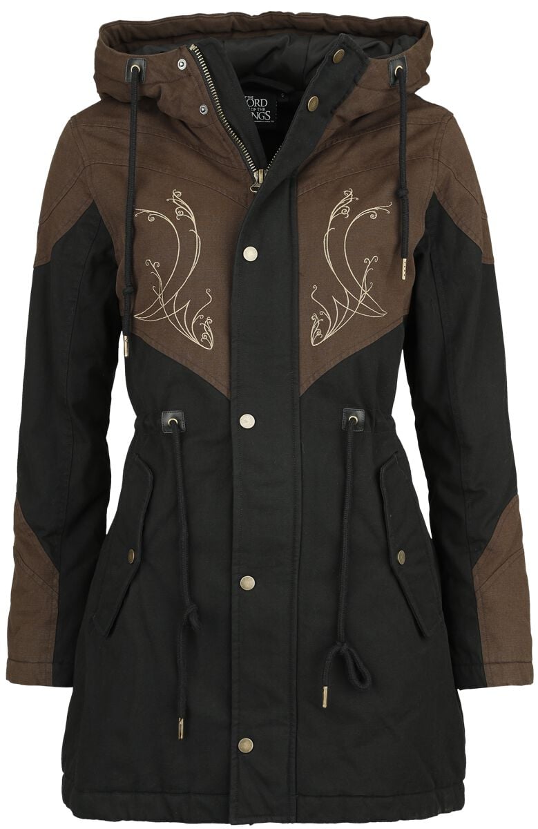 Der Herr der Ringe Winterjacke - Elven Warriors - M bis XXL - für Damen - Größe M - schwarz/braun  - EMP exklusives Merchandise! von Der Herr der Ringe