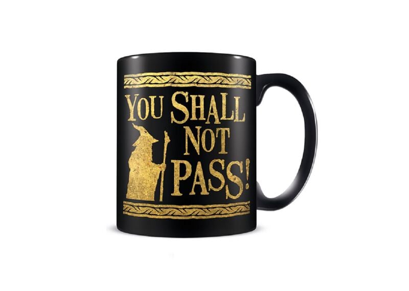 Der Herr der Ringe You Shall Not Pass Tasse schwarz goldfarben von Der Herr der Ringe