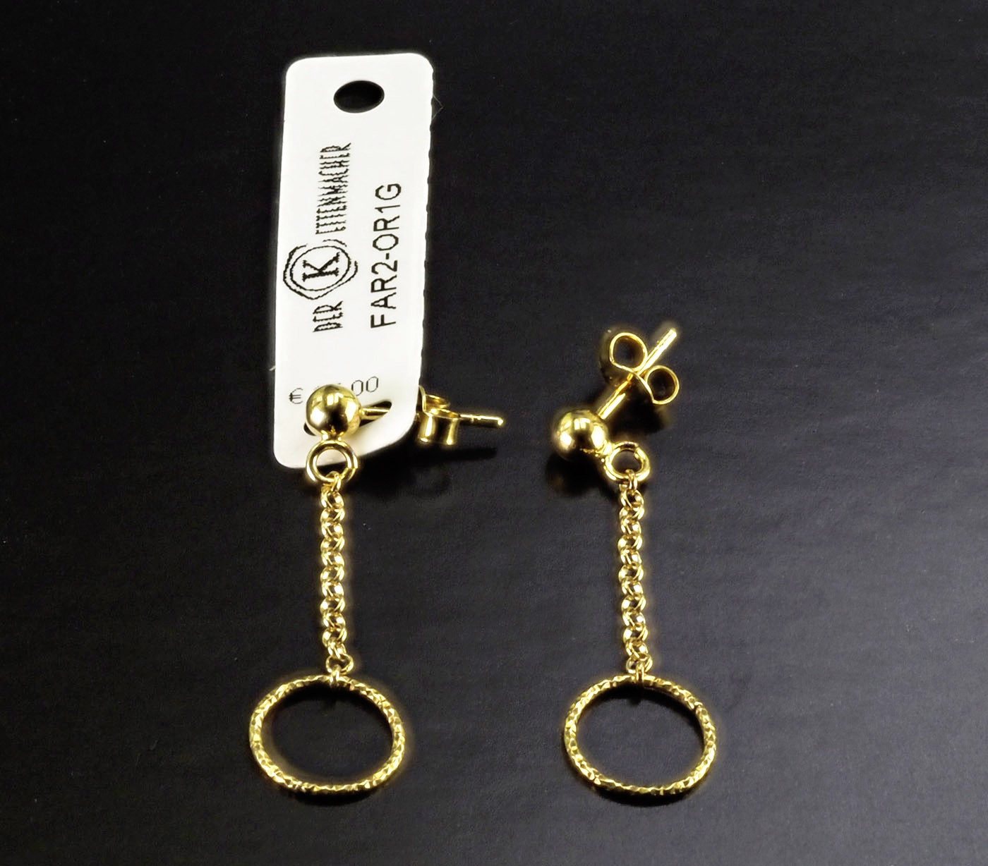 Der Kettenmacher Paar Ohrhänger 925 Silber Fantasie FAR2-OR1G Ohrschmuck, diamantiert von Der Kettenmacher