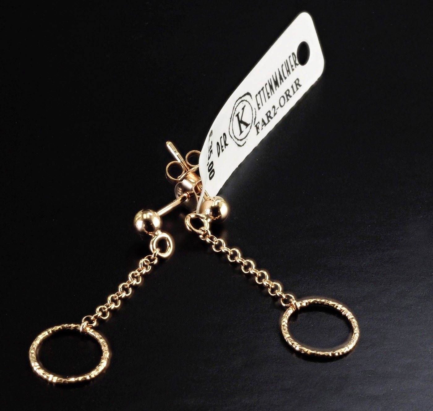 Der Kettenmacher Paar Ohrhänger 925 Silber Fantasie FAR2-OR1R Ohrschmuck, diamantiert von Der Kettenmacher