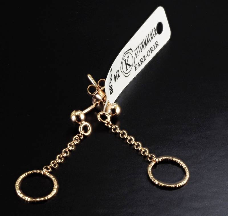 Der Kettenmacher Paar Ohrhänger 925 Silber Fantasie FAR2-OR1R Ohrschmuck, diamantiert von Der Kettenmacher