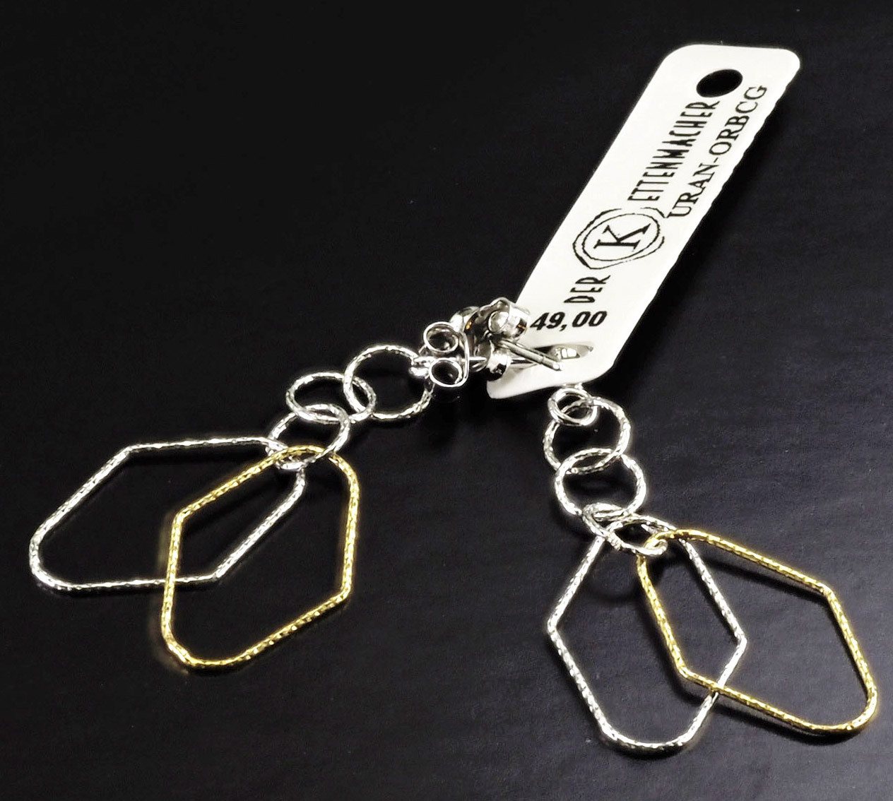 Der Kettenmacher Paar Ohrhänger 925 Silber Fantasie URAN-ORBCG Ohrschmuck, diamantiert von Der Kettenmacher