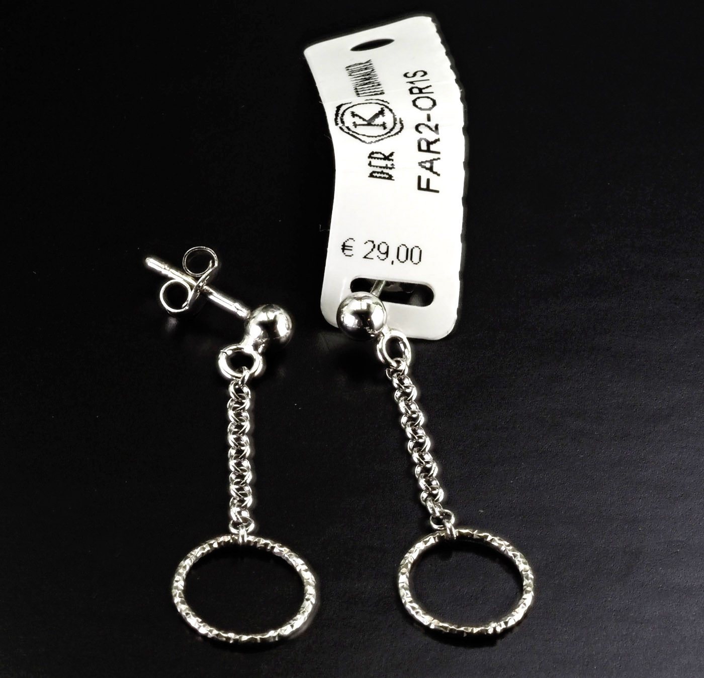 Der Kettenmacher Paar Ohrhänger 925 Silber Ohrschmuck Fantasie FAR2-OR1S, diamantiert von Der Kettenmacher