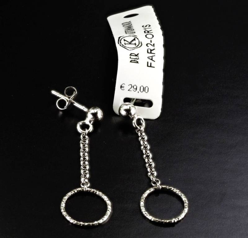 Der Kettenmacher Paar Ohrhänger 925 Silber Ohrschmuck Fantasie FAR2-OR1S, diamantiert von Der Kettenmacher