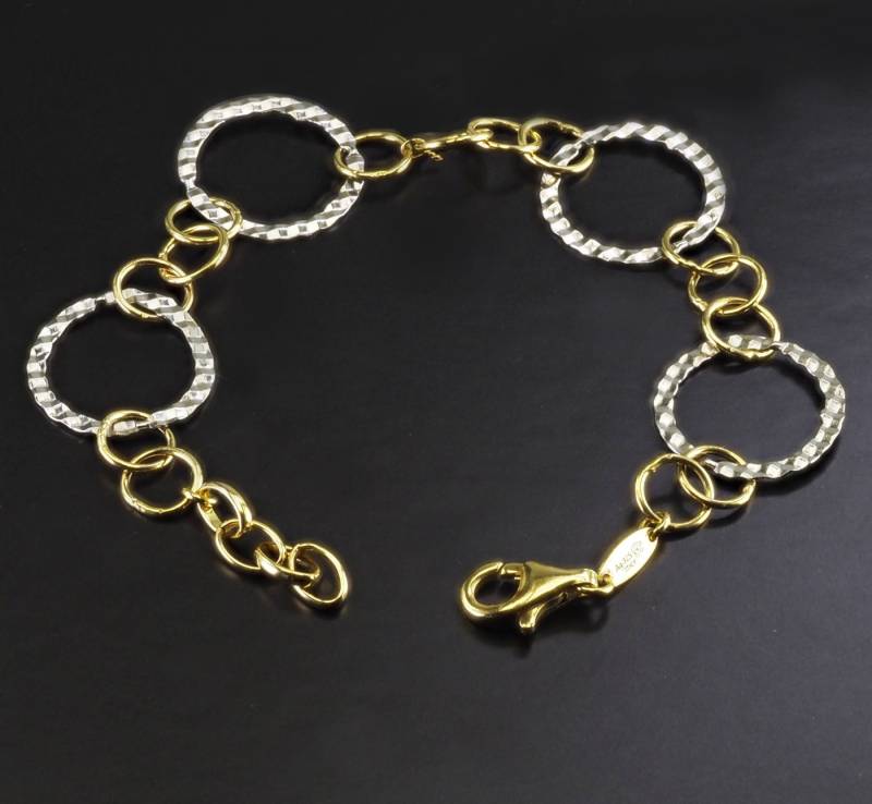 Der Kettenmacher Silberarmband Fantasie MART-19BCG, diamantiert von Der Kettenmacher