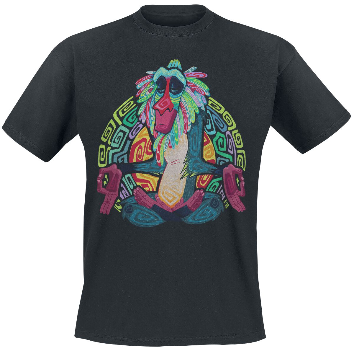 Der König der Löwen - Disney T-Shirt - Rafiki - S bis XXL - für Männer - Größe XL - schwarz  - Lizenzierter Fanartikel von Der König der Löwen