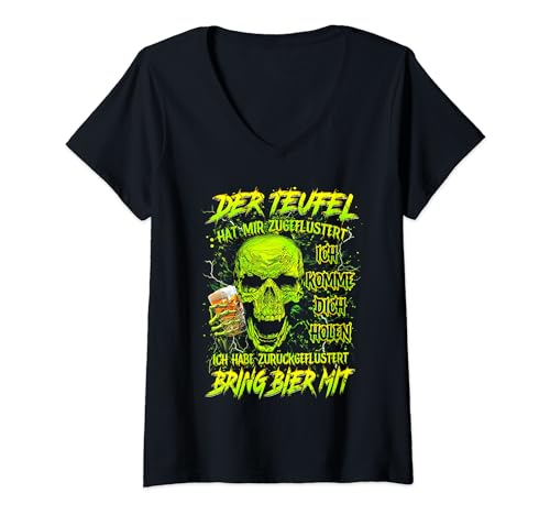 Damen Der Teufel Hat Mir Geflüstert Ich Komme Dich Holen Ich Have T-Shirt mit V-Ausschnitt Damen Der Teufel Hat Mir Geflüstert Ich Komme Dich Holen Ich Have T-Shirt mit V-Ausschnitt von Der Teufel Hat Mir Geflüstert Ich T-Stück