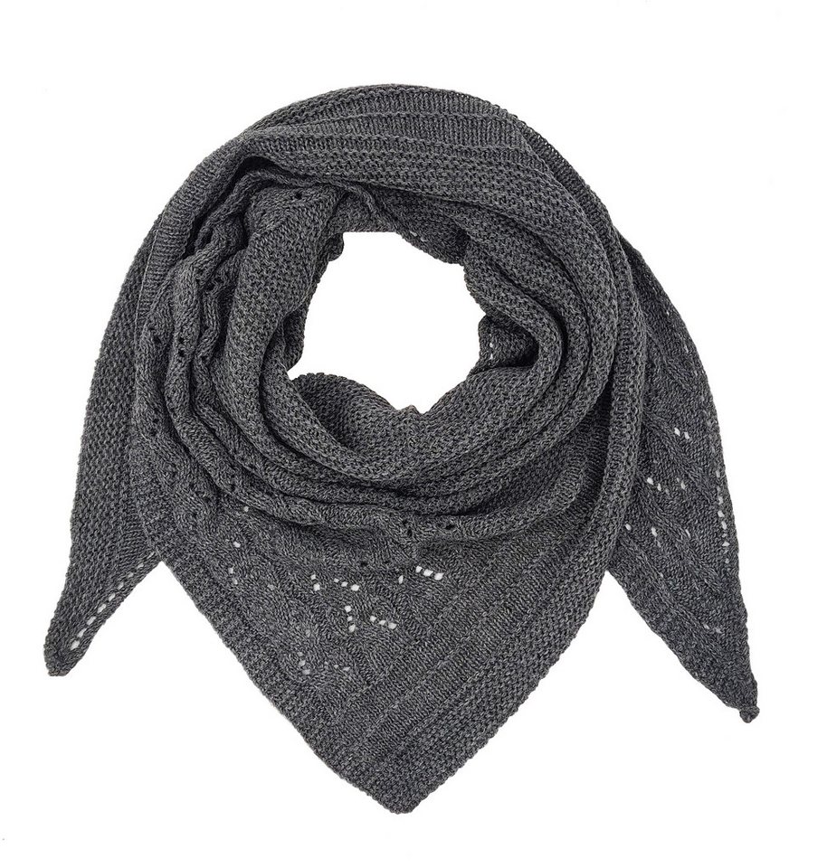 Der Trachtler Dreieckstuch Trachtentuch Trachtenstola Überwurf Schultertuch Cape "Leni", mit wunderschönem Zopf- und Lochmuster -Made in Italy- von Der Trachtler