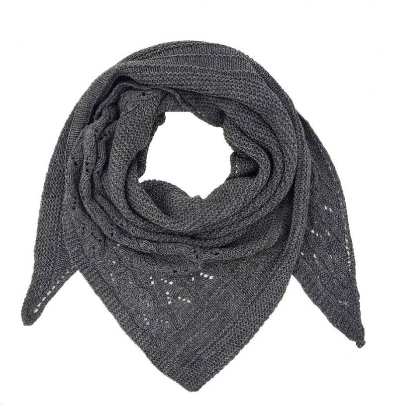 Der Trachtler Dreieckstuch Trachtentuch Trachtenstola Überwurf Schultertuch Cape "Leni", mit wunderschönem Zopf- und Lochmuster -Made in Italy- von Der Trachtler