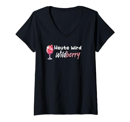 Damen Heute wird Wildberry Lillet T-Shirt mit V-Ausschnitt von Der Wildberry Shirt-Shop