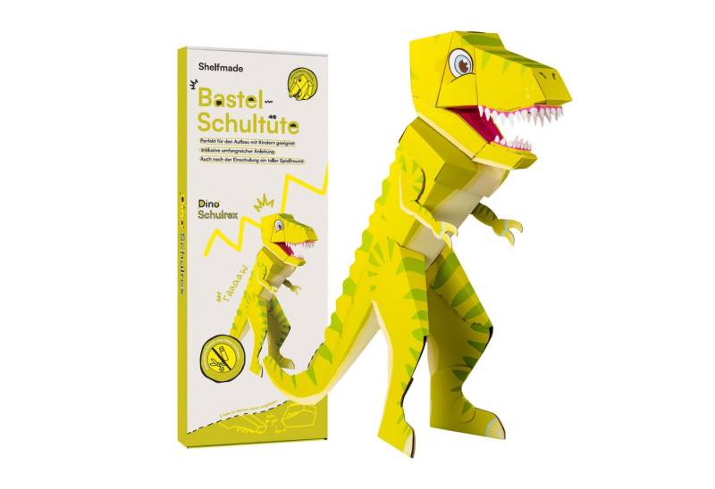 shelfmade Schultüte Schultüte zum selber basteln, Drache & Dino Schulrex, steht von selbst von shelfmade