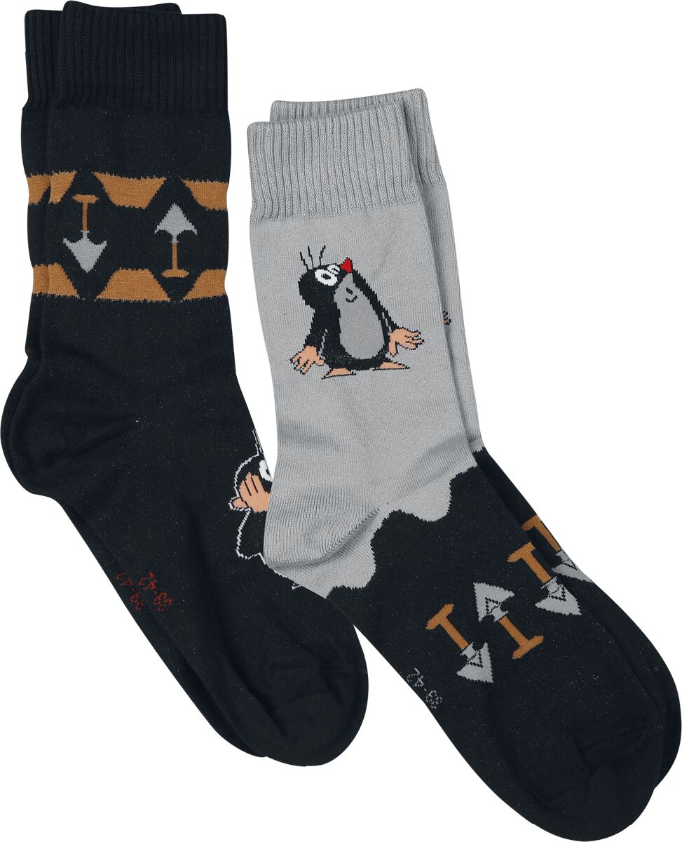 Der kleine Maulwurf Socken - Der kleine Maulwurf - 2er Set - EU39-42 bis EU43-46 - Größe EU 39-42 - multicolor  - EMP exklusives Merchandise! von Der kleine Maulwurf