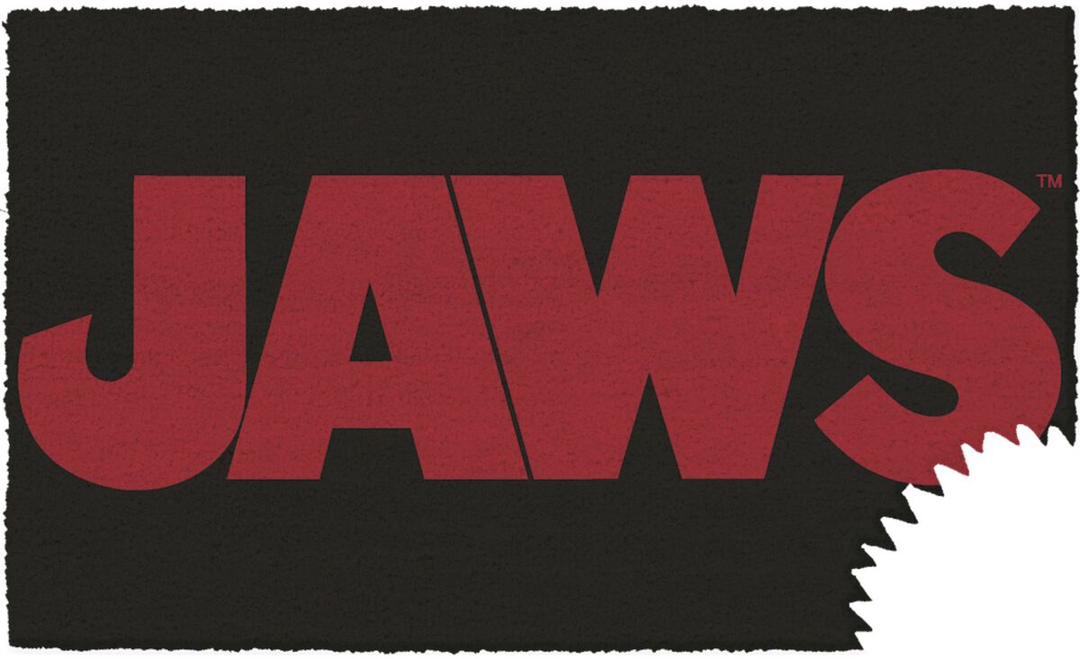 Der weisse Hai Fußmatte - Jaws - schwarz/rot  - Lizenzierter Fanartikel von Der weisse Hai