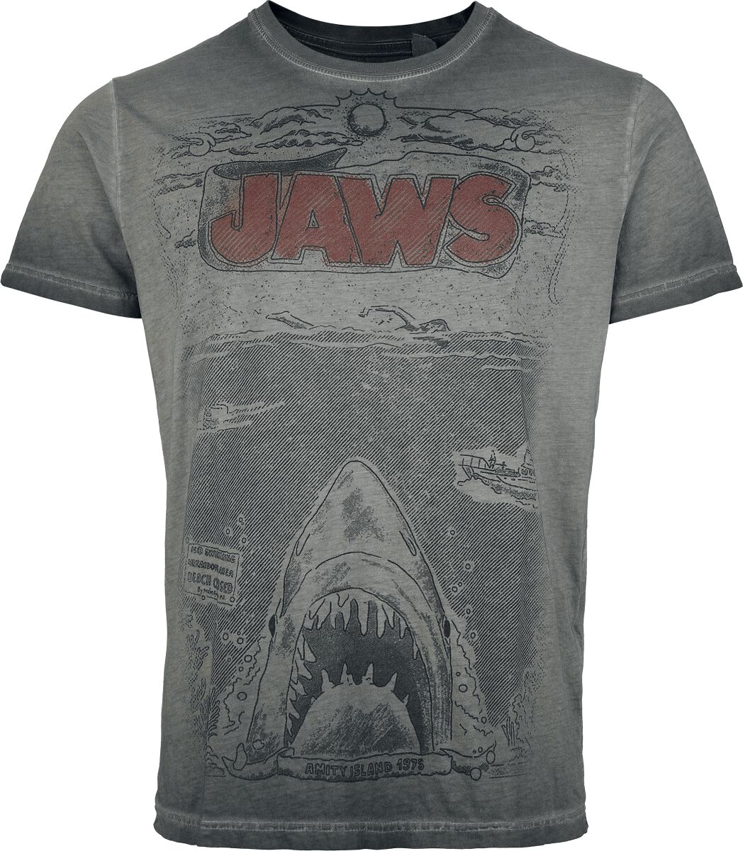 Der weisse Hai Jaws - Comic T-Shirt grau in S Der weisse Hai Jaws - Comic T-Shirt grau in S von Der weisse Hai