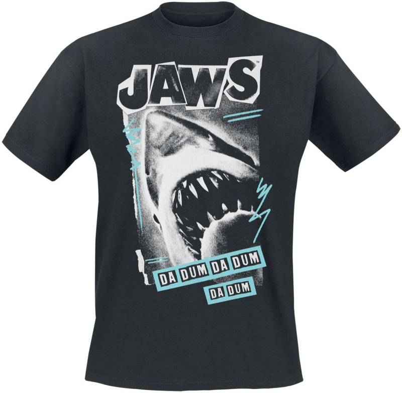 Der weisse Hai Jaws Dam Dum Da Dum - Poster T-Shirt schwarz in S von Der weisse Hai