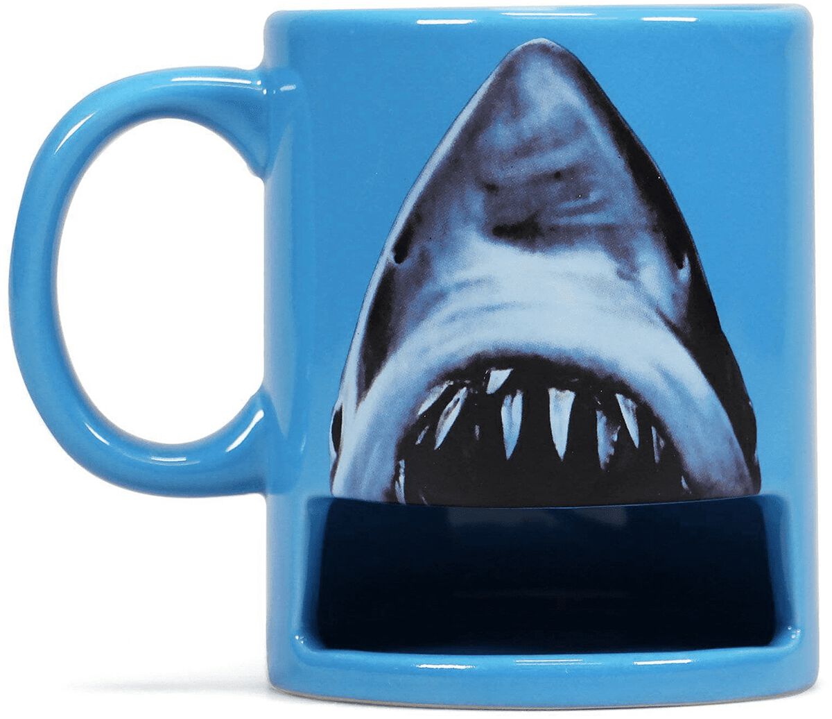 Der weisse Hai Jaws - Tasse mit Keksablage Tasse blau Der weisse Hai Jaws - Tasse mit Keksablage Tasse blau von Der weisse Hai