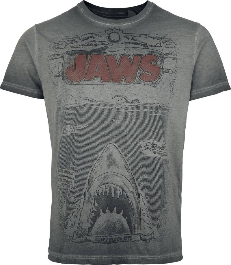 Der weisse Hai T-Shirt - Jaws - Comic - S bis 4XL - für Männer - Größe XXL - grau  - EMP exklusives Merchandise! von Der weisse Hai