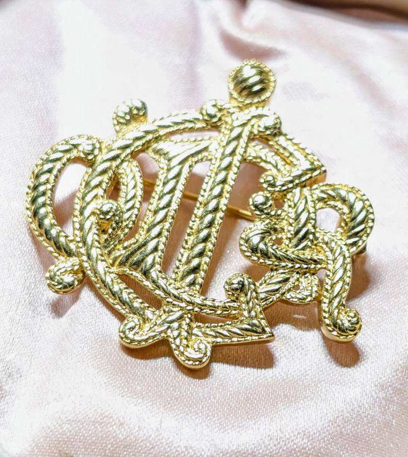 Dior Brosche Anstecknadel Vintage Authentisch Original Christian Signiert von DerAusstatter