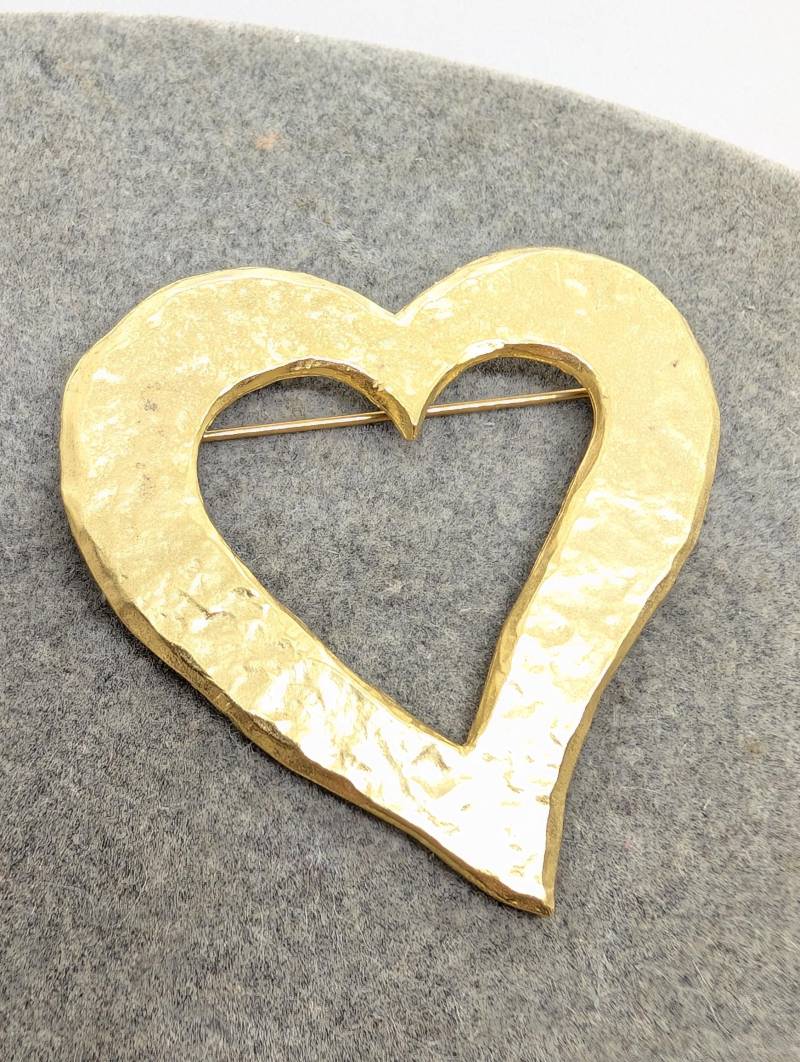 Vintage Edouard Rambaud Herz Brosche von DerAusstatter