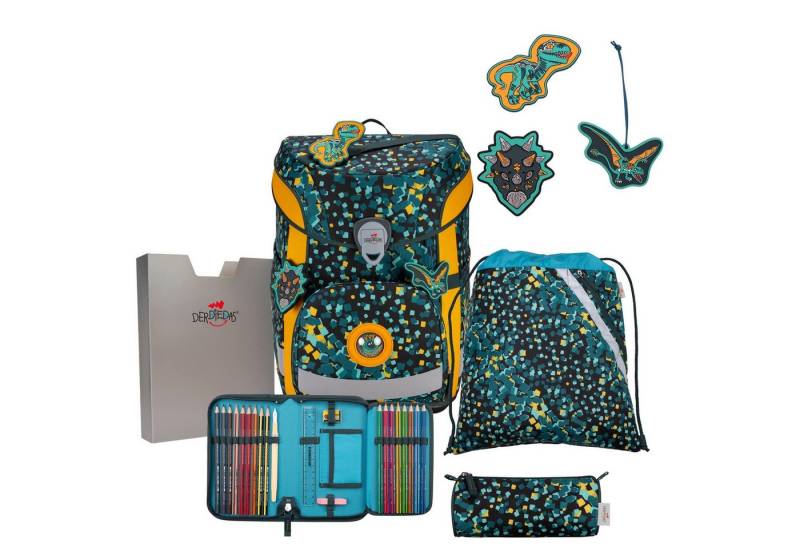 DerDieDas® Schulranzen ErgoFlex Easy - Schulranzen Set 5tlg. 950 g (Dino Time) von DerDieDas®