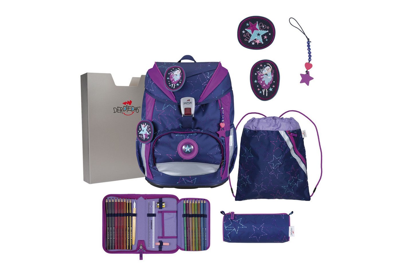 DerDieDas® Schulranzen ErgoFlex Light (5-tlg), Polyester von DerDieDas®