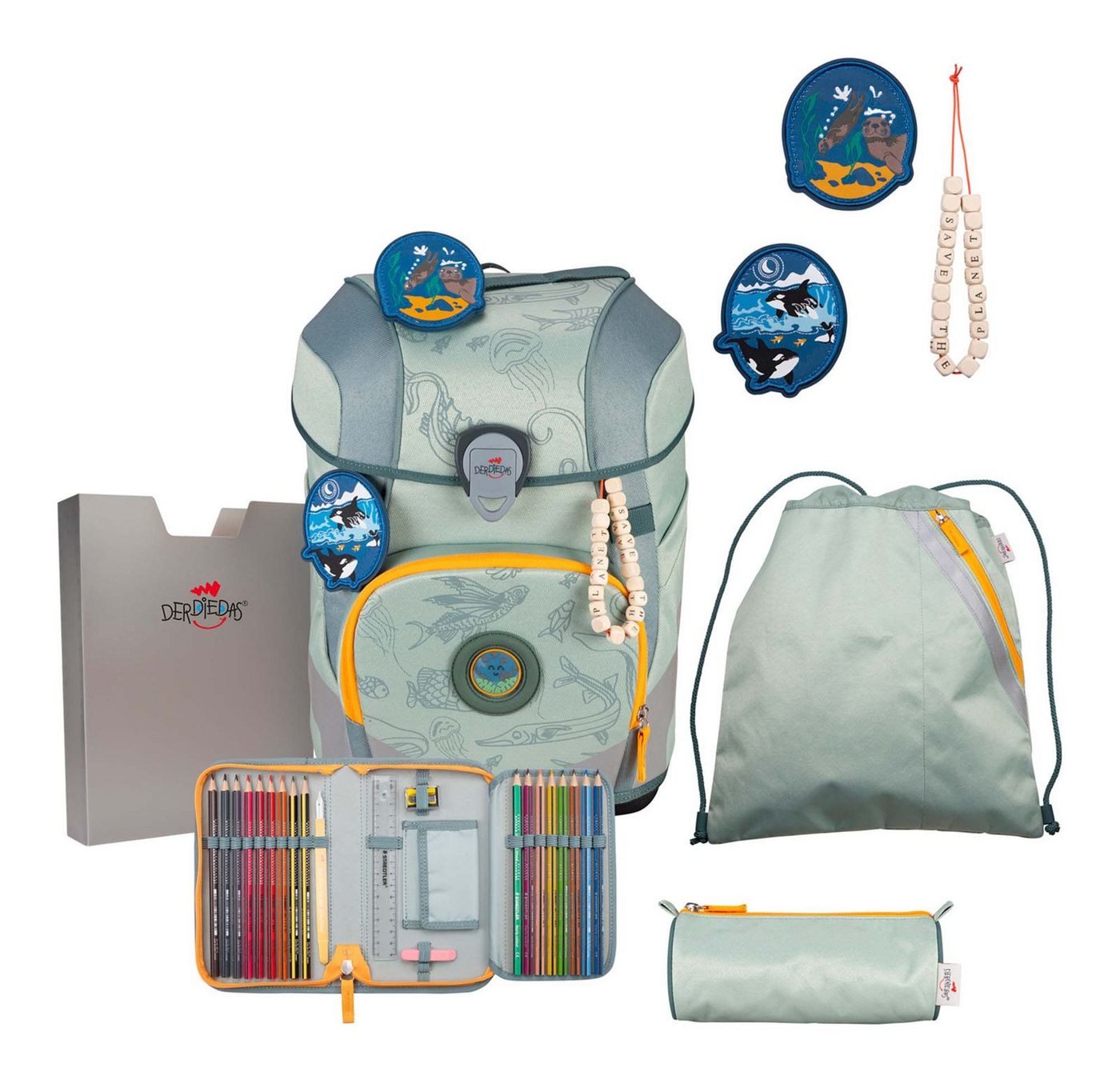 DerDieDas® Schulranzen Exklusiv Eco Schulranzenset 5-teilig (Set, 5-tlg) von DerDieDas®