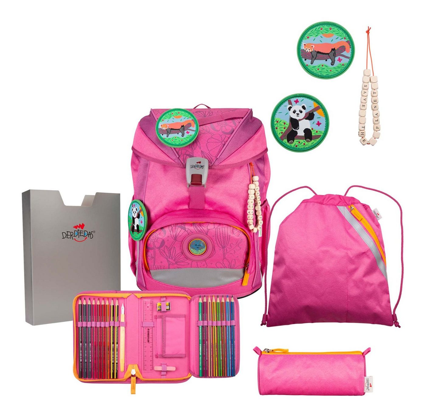 DerDieDas® Schulranzen Exklusiv Eco Schulranzenset 5-teilig (Set, 5-tlg) von DerDieDas®