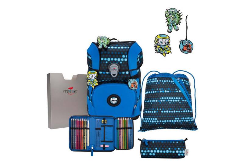 DerDieDas® Schulranzen Exklusiv Superflash Schulranzenset 5-teilig (Set, 5-tlg) von DerDieDas®