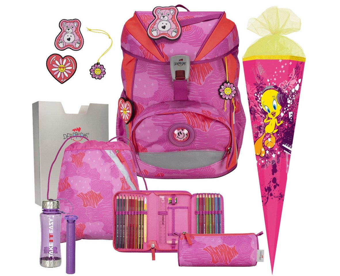 DerDieDas® Schulranzen Mädchen 1.Klasse ErgoFlex Light in unterschiedlichen Sets von DerDieDas®