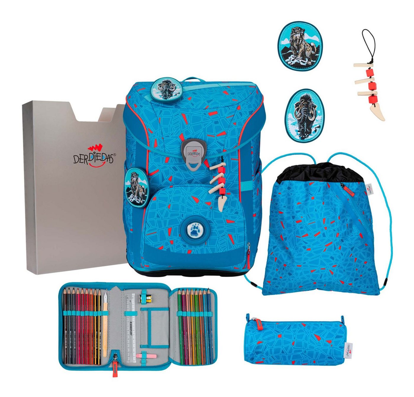 DerDieDas® Schulranzen Set 6-teilig (Set, 6-tlg) von DerDieDas®