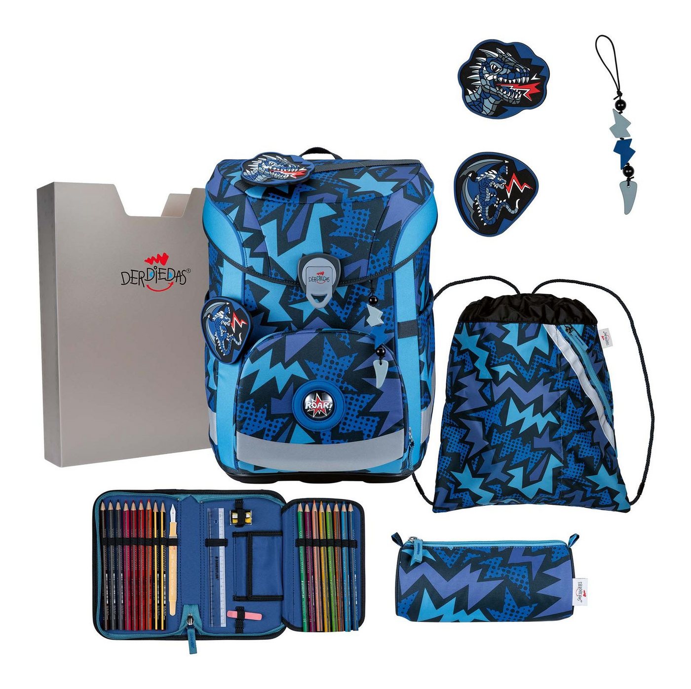 DerDieDas® Schulranzen Set 6-teilig (Set, 6-tlg) von DerDieDas®